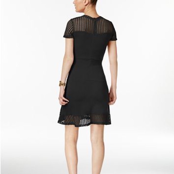 MICHAEL Michael Kors Lace Mesh Fit & Flare Dress - Picture 2 of 5